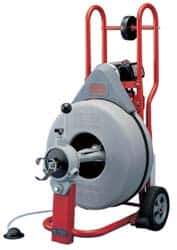 Ridgid - Electric Battery Drain Cleaning Machine - For 3" to 8" Pipe, 100' Cable, 200 Max RPM - Industrial Tool & Supply