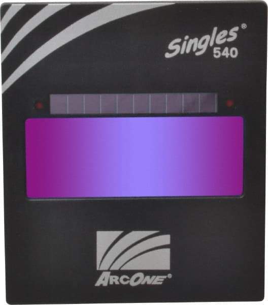 ArcOne - 4-1/2" Wide x 5-1/4" High, Lens Shade 10, Auto-Darkening Lens - 0.2" Thick, Green, Vertical Mount - Industrial Tool & Supply