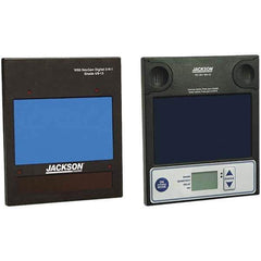 Jackson Safety - 4" Wide x 5" High, Lens Shade 9 to 13, Auto-Darkening Lens - Blue, Vertical Mount - Industrial Tool & Supply