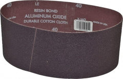Norton - 4" Wide x 24" OAL, 40 Grit, Aluminum Oxide Abrasive Belt - Aluminum Oxide, Coarse, Coated, X Weighted Cloth Backing, Series R228 - Industrial Tool & Supply