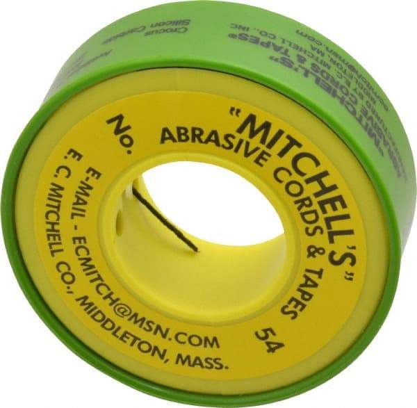 Made in USA - 0.03" Wide, 200 Grit Aluminum Oxide Abrasive Cord - 50' Long, Very Fine Grade - Industrial Tool & Supply