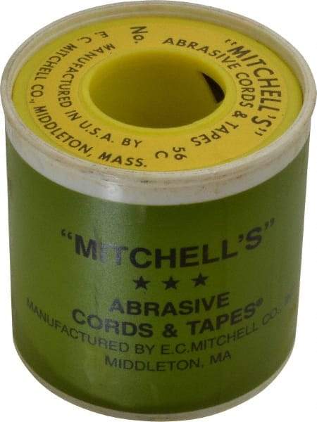 Made in USA - 3/32" Wide, 180 Grit Crocus Abrasive Tape - 50' Long, Very Fine Grade - Industrial Tool & Supply