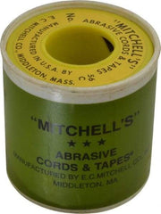 Made in USA - 3/32" Wide, 180 Grit Crocus Abrasive Tape - 50' Long, Very Fine Grade - Industrial Tool & Supply