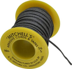 Made in USA - 3/32" Wide, 180 Grit Silicon Carbide Abrasive Tape - 50' Long, Very Fine Grade - Industrial Tool & Supply