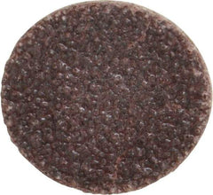 Made in USA - 3/4" Diam, 60 Grit Aluminum Oxide Adhesive PSA Disc - Medium Grade, Black & White, Cloth Backing, Flexible - Industrial Tool & Supply