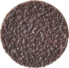 Made in USA - 1" Diam, 40 Grit Aluminum Oxide Adhesive PSA Disc - Coarse Grade, Black & White, Cloth Backing, Flexible - Industrial Tool & Supply