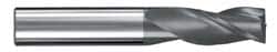 SGS - 31/64", 1" LOC, 1/2" Shank Diam, 3" OAL, 3 Flute, Solid Carbide Square End Mill - Industrial Tool & Supply