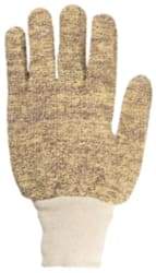 Honeywell - Size Universal (9), ANSI Cut Lvl 4, Cotton/Kevlar Cut Resistant Gloves - Kevlar Lining, Knit Wrist, Tan, Ambidextrous - Industrial Tool & Supply