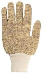 Honeywell - Size Universal (9), ANSI Cut Lvl 4, Cotton/Kevlar Cut Resistant Gloves - Kevlar Lining, Knit Wrist, Tan, Ambidextrous - Industrial Tool & Supply