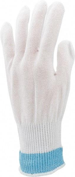 Honeywell - Size L (9), ANSI Cut Lvl 4, Abrasion Lvl 1, HPPE Fiber Cut Resistant Gloves - Knit Wrist, White, Ambidextrous - Industrial Tool & Supply