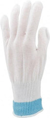 Honeywell - Size L (9), ANSI Cut Lvl 4, Abrasion Lvl 1, HPPE Fiber Cut Resistant Gloves - Knit Wrist, White, Ambidextrous - Industrial Tool & Supply