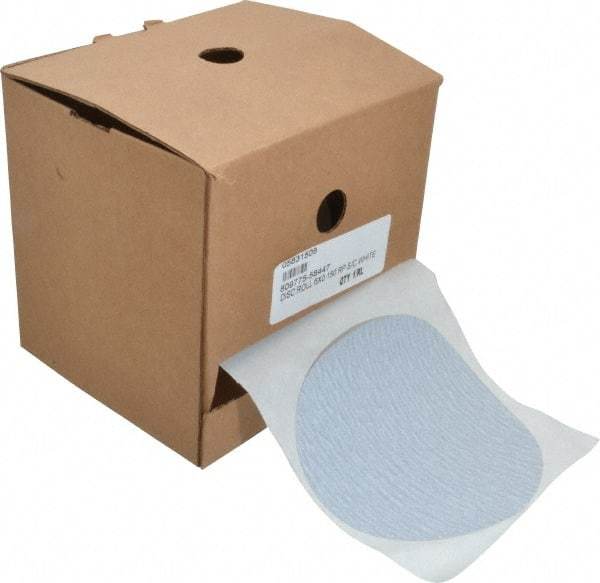 Made in USA - 6" Diam, 150 Grit Silicon Carbide Adhesive PSA Disc - Very Fine Grade, B Weighted Paper Backing, For Low Speed Dual-Action Sanders, Random Orbital Sanders - Industrial Tool & Supply