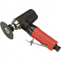 Autobrade Red - 3" Max Disc, 20,000 RPM, Pneumatic Handheld Disc Sander - 22 CFM, 1/4 NPT Inlet, 0.5 hp, 90 psi - Industrial Tool & Supply