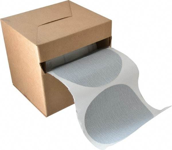 Made in USA - 6" Diam, 320 Grit Silicon Carbide Adhesive PSA Disc - Extra Fine Grade, B Weighted Paper Backing, For Low Speed Dual-Action Sanders, Random Orbital Sanders - Industrial Tool & Supply