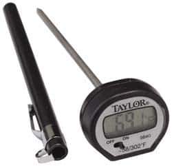 Taylor - -40 to 302°F Pocket Digital Thermometer - LCD Display, 1.5 Volts - Industrial Tool & Supply