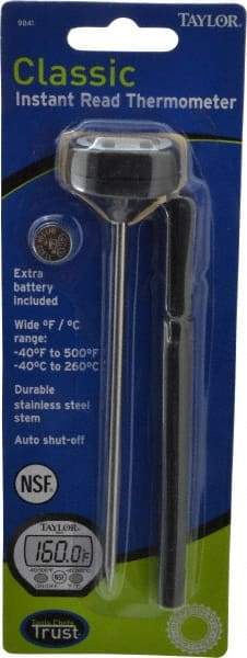 Taylor - -58 to 500°F Extended Pocket Digital Thermometer - LCD Display, 1.5 Volts - Industrial Tool & Supply