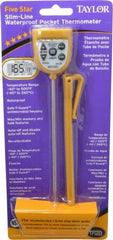 Taylor - -58 to 500°F Pocket Digital Thermometer - LCD Display, 1.5 Volts - Industrial Tool & Supply