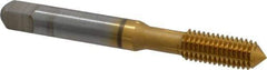 Kennametal - M8x1.25 Metric Coarse D9 Thread Limit Plug Thread Forming Tap - Vanadium High Speed Steel, TiN Finish, 2-23/32" OAL, 0.688" Thread Length, Right Hand Thread, Series 5910 - Exact Industrial Supply