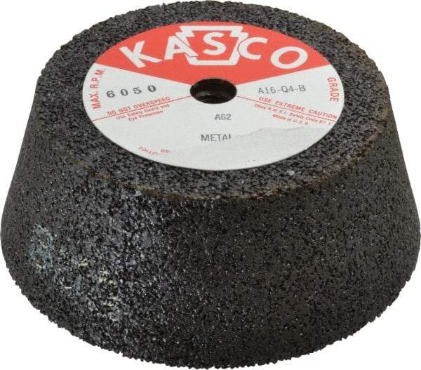 Made in USA - 6" Diam, 2" Overall Thickness, 62 Grit, Type 11 Tool & Cutter Grinding Wheel - Medium Grade, Aluminum Oxide, Q Hardness, 6,050 RPM - Industrial Tool & Supply