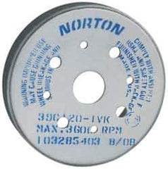 Norton - 6" Diam, 1-1/4" Hole Size, 1" Overall Thickness, 100 Grit, Type 2 Tool & Cutter Grinding Wheel - Fine Grade, Silicon Carbide, H Hardness - Industrial Tool & Supply