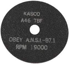 Made in USA - 7" Aluminum Oxide Cutoff Wheel - 1/16" Thick, 5/8" Arbor, 8,723 Max RPM, Use with Stationary Tools - Industrial Tool & Supply