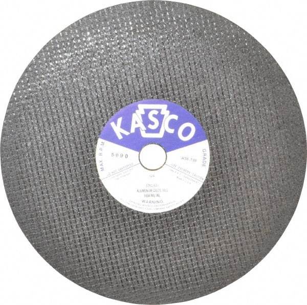 Made in USA - 12" 36 Grit Aluminum Oxide Cutoff Wheel - 1/8" Thick, 1" Arbor, 5,095 Max RPM, Use with Stationary Tools - Industrial Tool & Supply