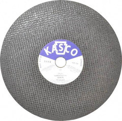Made in USA - 12" 36 Grit Aluminum Oxide Cutoff Wheel - 1/8" Thick, 1" Arbor, 5,095 Max RPM, Use with Stationary Tools - Industrial Tool & Supply