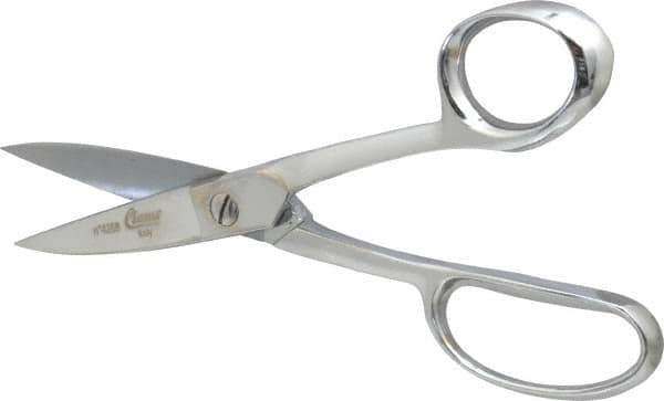 Clauss - 2-3/4" LOC, 8-1/4" OAL Chrome Plated High Leverage Shears - Ambidextrous, Straight Handle, For General Purpose Use - Industrial Tool & Supply