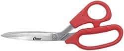 Clauss - 3-1/4" LOC, 8" OAL Stainless Steel Standard Shears - Ambidextrous, Plastic Offset Handle, For General Purpose Use - Industrial Tool & Supply