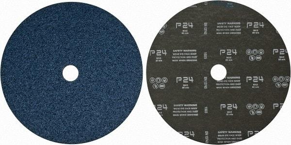 Camel Grinding Wheels - 9" Diam 7/8" Hole 24 Grit Fiber Disc - Very Coarse Grade, Zirconia Alumina, 6,600 Max RPM - Industrial Tool & Supply