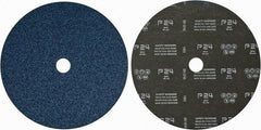 Camel Grinding Wheels - 9" Diam 7/8" Hole 24 Grit Fiber Disc - Very Coarse Grade, Zirconia Alumina, 6,600 Max RPM - Industrial Tool & Supply