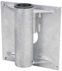 THERN - 8 Inches Long x 3.88 Inches Wide x 14.56 Inches Deep x 1/2 Inches Thick Davit Crane Wall Mount Base - 7 Inches Distance Between Mounting Hole Centers, 0.41 Inches Hole Diameter, Galvanized Finish - Industrial Tool & Supply