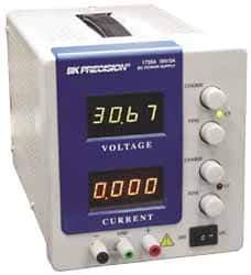 B&K Precision - 180 Watt, 0 to 3 Amp, 0 to 30 VDC Output, Power Supply - 5-1/2 Inch Wide x 12-1/2 Inch Deep x 6.2 Inch High, 32 to 104°F, 4 Digit LED Display - Industrial Tool & Supply