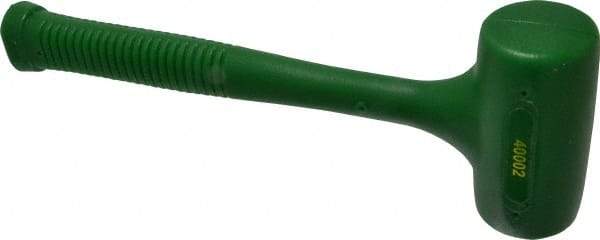 Garland - 26 oz Head 2" Face Diam Polyurethane Dead Blow Hammer - 11-1/2" OAL, Polyurethane Handle - Industrial Tool & Supply