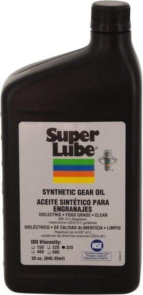 Synco Chemical - 0.25 Gal Bottle, Synthetic Gear Oil - -45°F to 450°F, ISO 320 - Industrial Tool & Supply