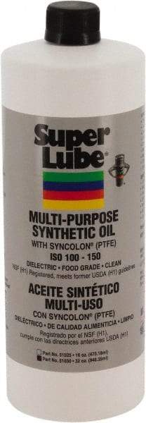 Synco Chemical - 1 Qt Bottle Synthetic Multi-Purpose Oil - -42.78 to 232.22°F, SAE 85W, ISO 150, 681.5 SUS at 40°C, Food Grade - Industrial Tool & Supply