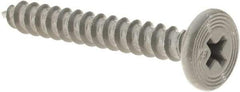 Buildex - #10 Pancake Head Phillips Sheet Metal Screw - Steel, 1" Length Under Head - Industrial Tool & Supply