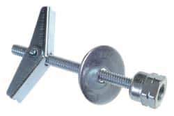 ITW Buildex - 3/8" Zinc-Plated Stainless Steel Vertical (End Drilled) Mount Threaded Rod Anchor - 5/8" Diam x 3" Long, 440 Lb Ultimate Pullout, For Use with Drywall - Industrial Tool & Supply