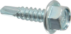 Buildex - #10, Hex Washer Head, Hex Drive, 3/4" Length Under Head, #3 Point, Self Drilling Screw - Steel - Industrial Tool & Supply