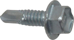 Buildex - #10, Hex Washer Head, Hex Drive, 5/8" Length Under Head, #2 Point, Self Drilling Screw - Steel - Industrial Tool & Supply