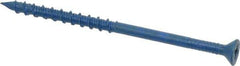 Made in USA - 3/16" Diam, 3-1/4" OAL, Phillips Drive, Concrete Screw & Masonry Fastener - Steel, Blue Climaseal Finish, Includes Drill Bit - Industrial Tool & Supply