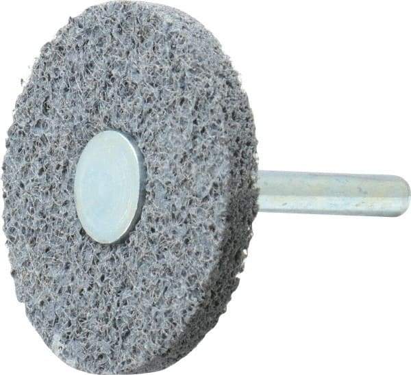 Superior Abrasives - 2" Diam, 1/4" Face Width, 1/4" Center Hole, Fine Grade, Silicon Carbide Deburring Wheel - Unitized, Soft Density 2 Grade - Industrial Tool & Supply