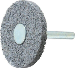 Superior Abrasives - 2" Diam, 1/4" Face Width, 1/4" Center Hole, Fine Grade, Silicon Carbide Deburring Wheel - Unitized, Soft Density 2 Grade - Industrial Tool & Supply