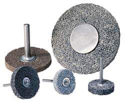 Superior Abrasives - 3" Diam, 1" Face Width, 1/4" Center Hole, Fine Grade, Aluminum Oxide Deburring Wheel - Aluminum Oxide Material, Fine Grade - Industrial Tool & Supply
