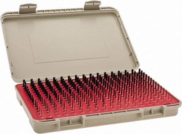 Vermont Gage - 240 Piece, 0.011-0.25 Inch Diameter Plug and Pin Gage Set - Minus 0.0002 Inch Tolerance, Class ZZ - Industrial Tool & Supply
