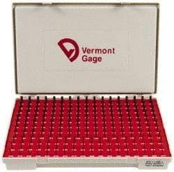 Vermont Gage - 190 Piece, 0.0615-0.2505 Inch Diameter Plug and Pin Gage Set - Minus 0.0002 Inch Tolerance, Class ZZ - Industrial Tool & Supply