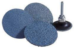 Norton - 4" Disc Diam, 60 Grit, Zirconia Alumina Quick Change Disc - Type S Attaching System, Coated, Medium Grade, R821 Series - Industrial Tool & Supply