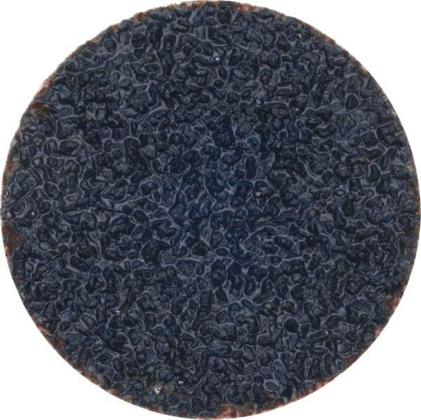 Norton - 1" Disc Diam, 50 Grit, Zirconia Alumina Quick Change Disc - Type S Attaching System, Coated, Brown, Coarse Grade, R821 Series - Industrial Tool & Supply