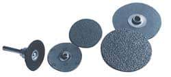Norton - 1-1/2" Disc Diam, 50 Grit, Aluminum Oxide Quick Change Disc - Type S Attaching System, Coated, Brown, Coarse Grade, R228 Series - Industrial Tool & Supply