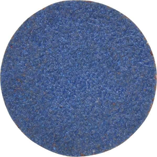 Norton - 1" Disc Diam, 80 Grit, Zirconia Alumina Quick Change Disc - Type S Attaching System, Coated, Brown, Medium Grade, R821 Series - Industrial Tool & Supply